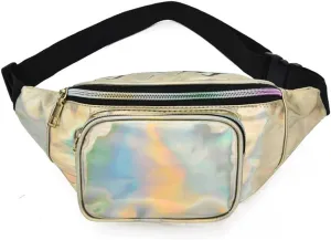 FMURY PU Waist Pack Women's Sports Running Chest Crossbody Bag Small Body Bag(white-Dinosaur Doodle4)