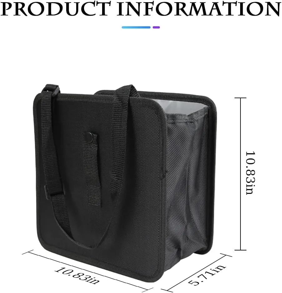 Foldable Trash Can, Hanging Waterproof Leakproof Storage Bag with Large Capacity, Car Interior Accessories (Large)