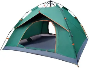 Folding Automatic Camping Tent, 2-4 Person Waterproof 4-Season Quick Open, Beach & Fishing Tent
