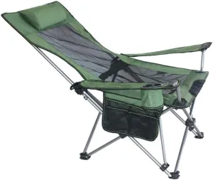 Folding Fishing Chair,Adjustable Reclining Mesh Padded Back, Outdoor Hike,Beach Portable Stool 3