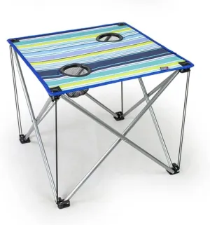 Folding Table Camping Table Portable with Cup Holder Folding Picnic Table Lightweight with Bag for Outdoor Fishing Bench Hiking Garden Cooking for Outdoor Cookouts, 47x47x41.5cm, Blue