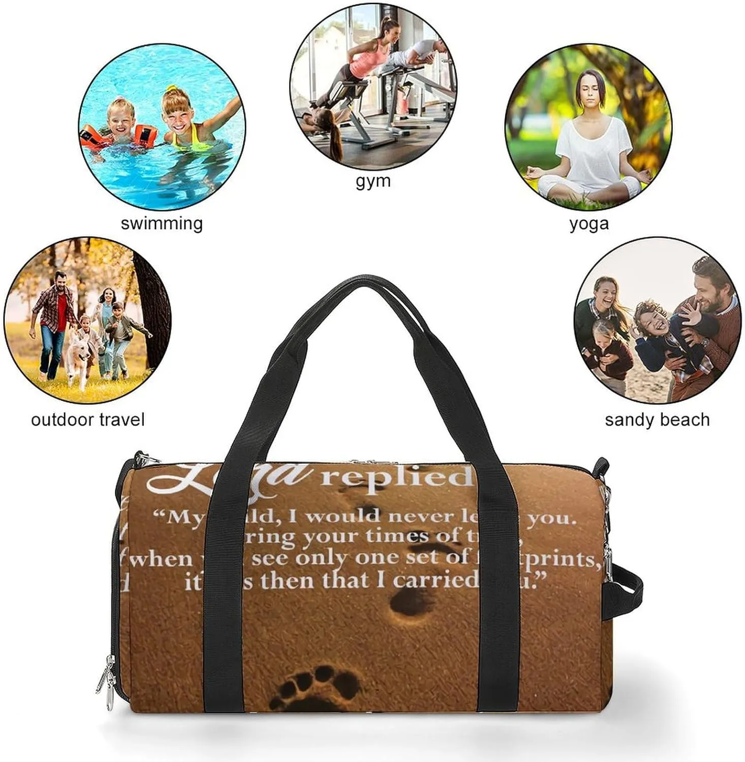 French Fries Fun Food Fitness Bag with Large Capacity Backpack And Waterproof Bag