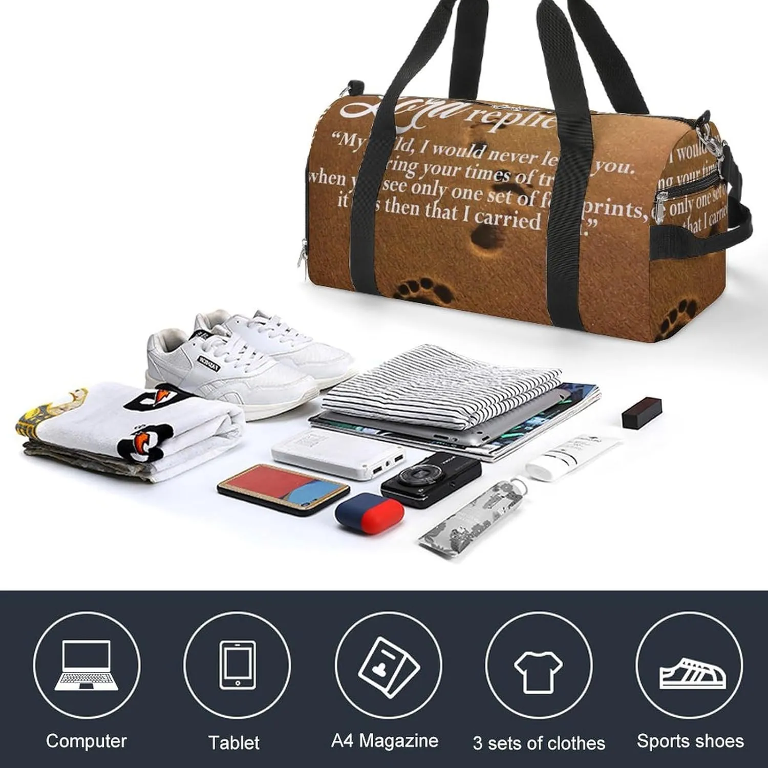 French Fries Fun Food Fitness Bag with Large Capacity Backpack And Waterproof Bag