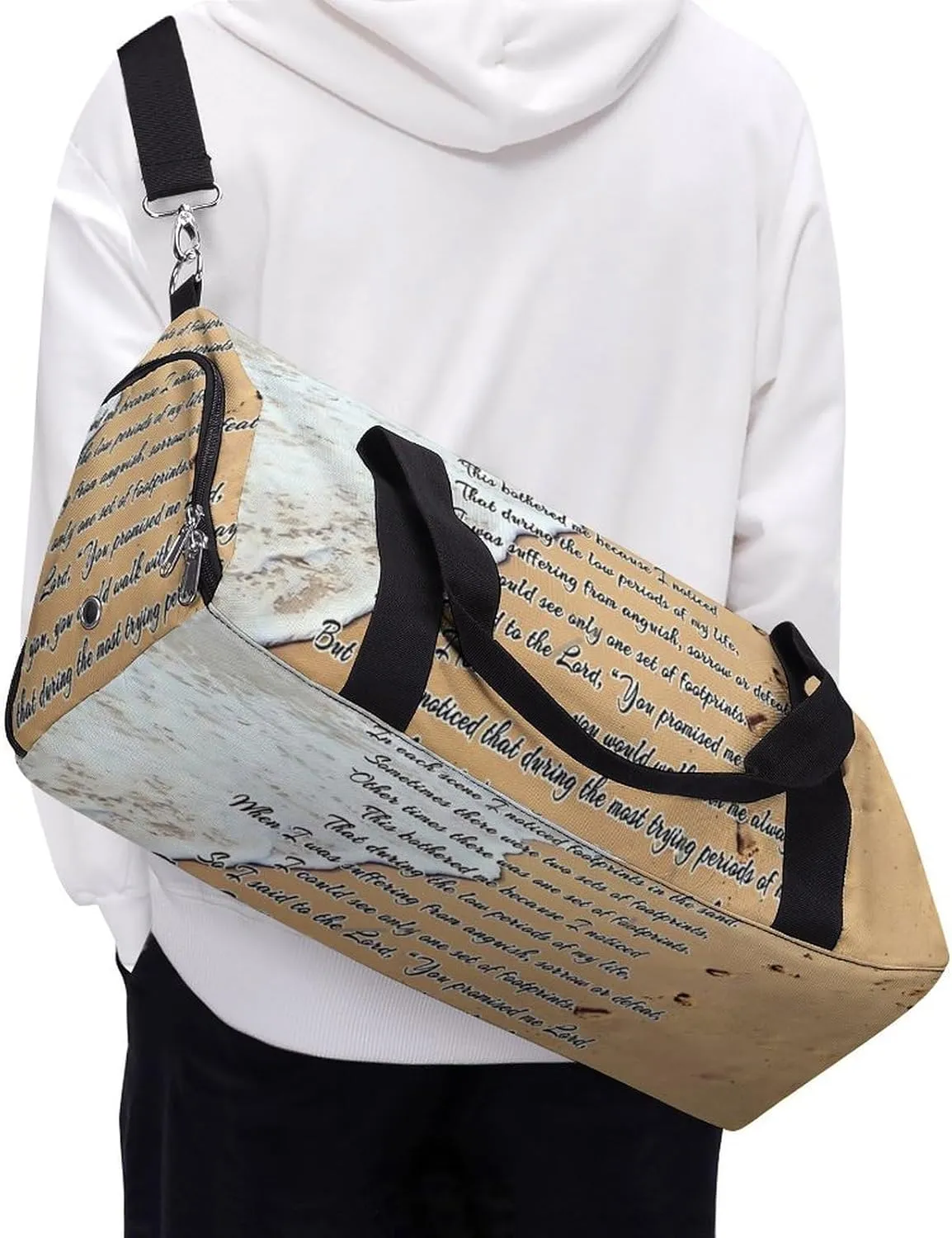 French Fries Fun Food Fitness Bag with Large Capacity Backpack And Waterproof Bag