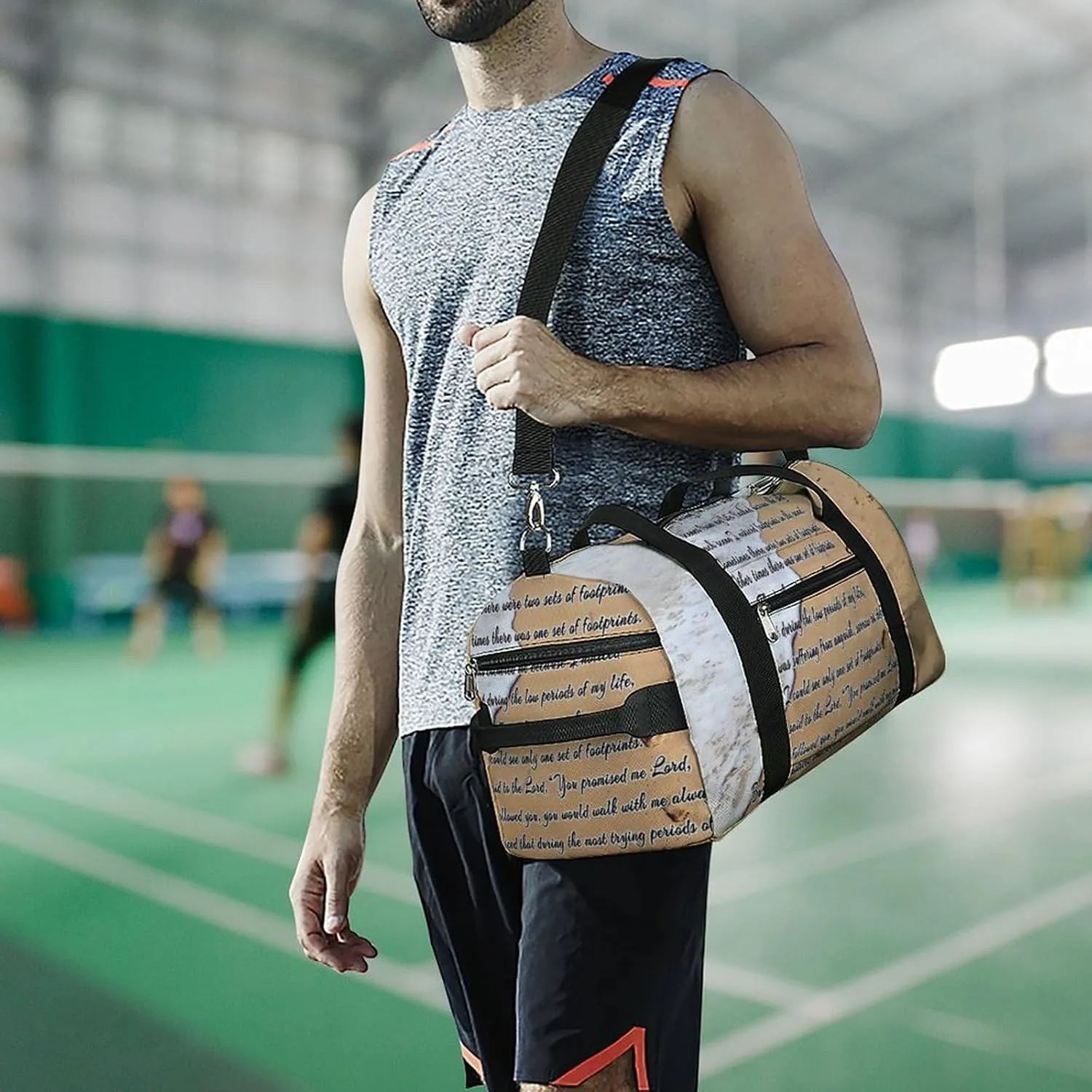French Fries Fun Food Fitness Bag with Large Capacity Backpack And Waterproof Bag