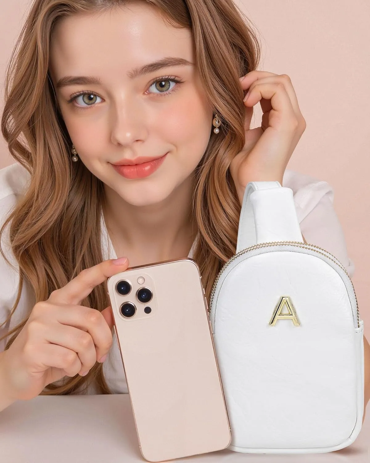 Friendship Gifts for Women Girls, Initial Lightweight Phone Purse, Crossbody Bags for Women with Adjustable Strap, Cute Small Everyday Bags for 11-14 14-16 16-18 Teen Girls Granddaughter