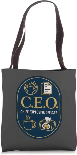 Funny Diaper Duty CEO Chief Explosive Officer Dad Tote Bag