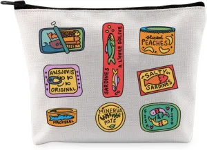 G2TUP Funny Sardines Can Gift Sardines Can Makeup Bag Sardines Can Lover Cosmetic Bag Fun Brunch Gift Food Lover Gift (Sardines Can MB)