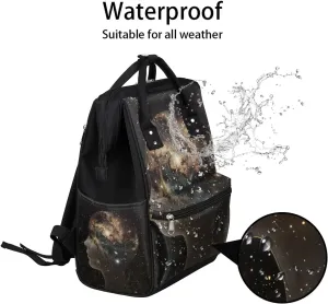 Galaxy Abstract Imagination Large Diaper Bag Backpack for Mom Dad Travel Casual Diaper Back Pack Tote Waterproof Nappy Changing Bags Baby Maternity Hospital Bag Shoulder Diaper Daypack for Women