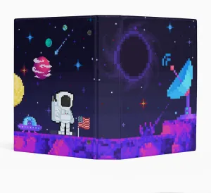 Galaxy Mini Binder – Outer Space Black Hole Trading Card Organizer, Compact Binder for TCG, Collectibles, and Space Enthusiasts