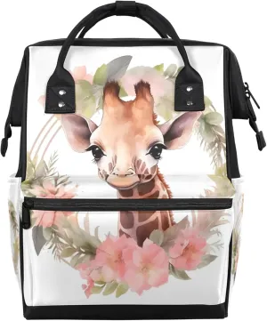 Garland Giraffe Diaper Bag Mommy Bags With Adjustable Shoulder Strap Waterproof Multifunction Shoulder Bag Travel Large Capacity Backpack for Moms And Dads