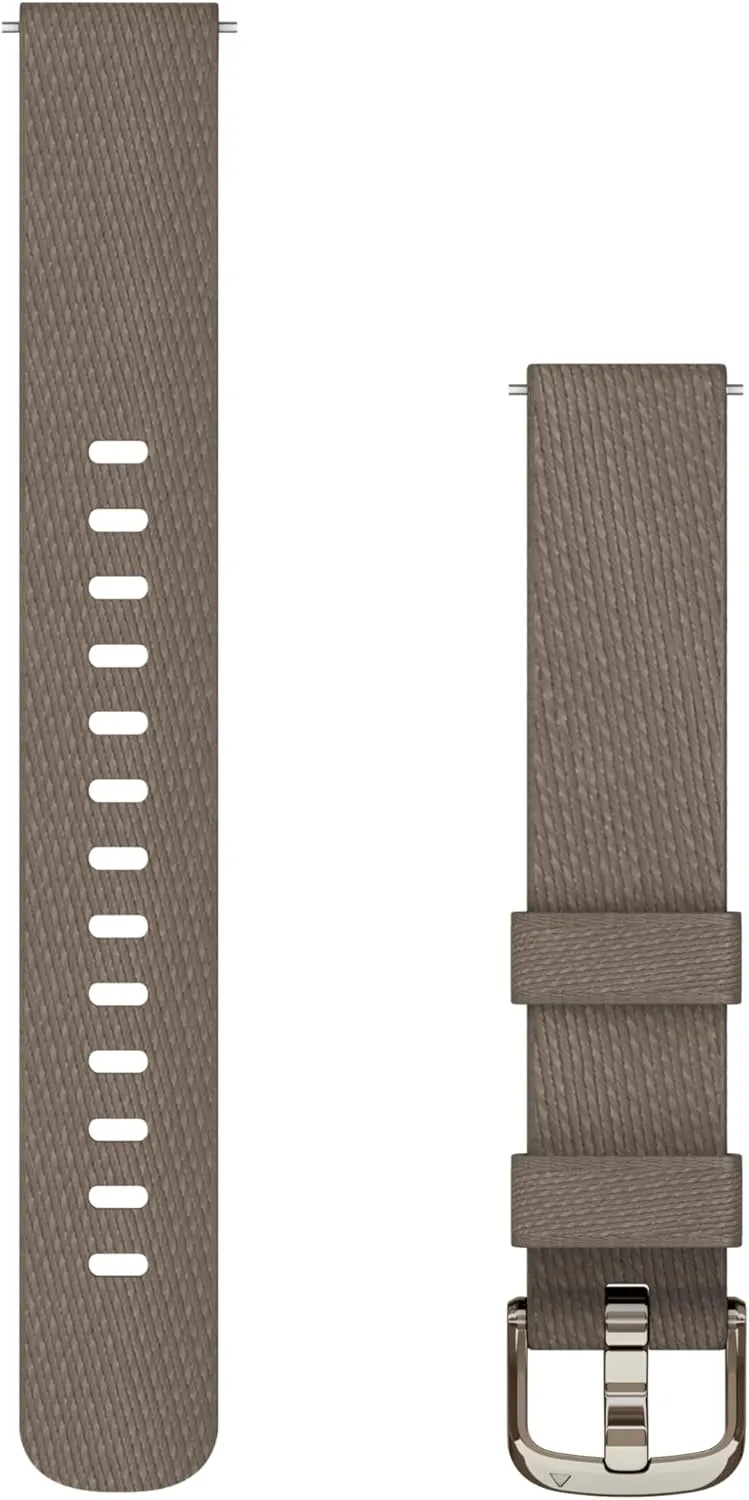 Garmin Lily® 2 Band, Coffee Nylon with Cream Gold Hardware