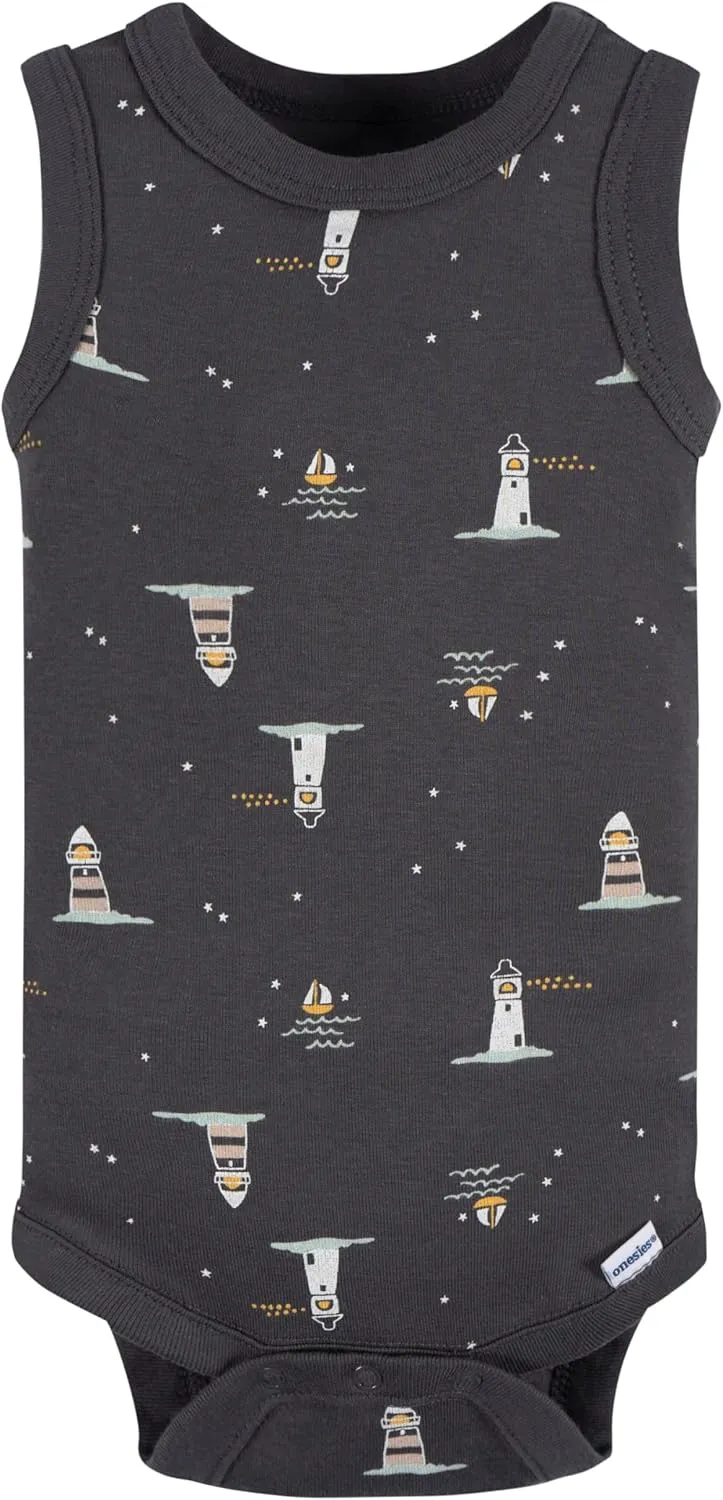 Gerber Baby Boys' Multi-pack Sleeveless Onesies Bodysuit