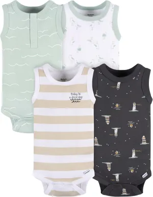 Gerber Baby Boys' Multi-pack Sleeveless Onesies Bodysuit