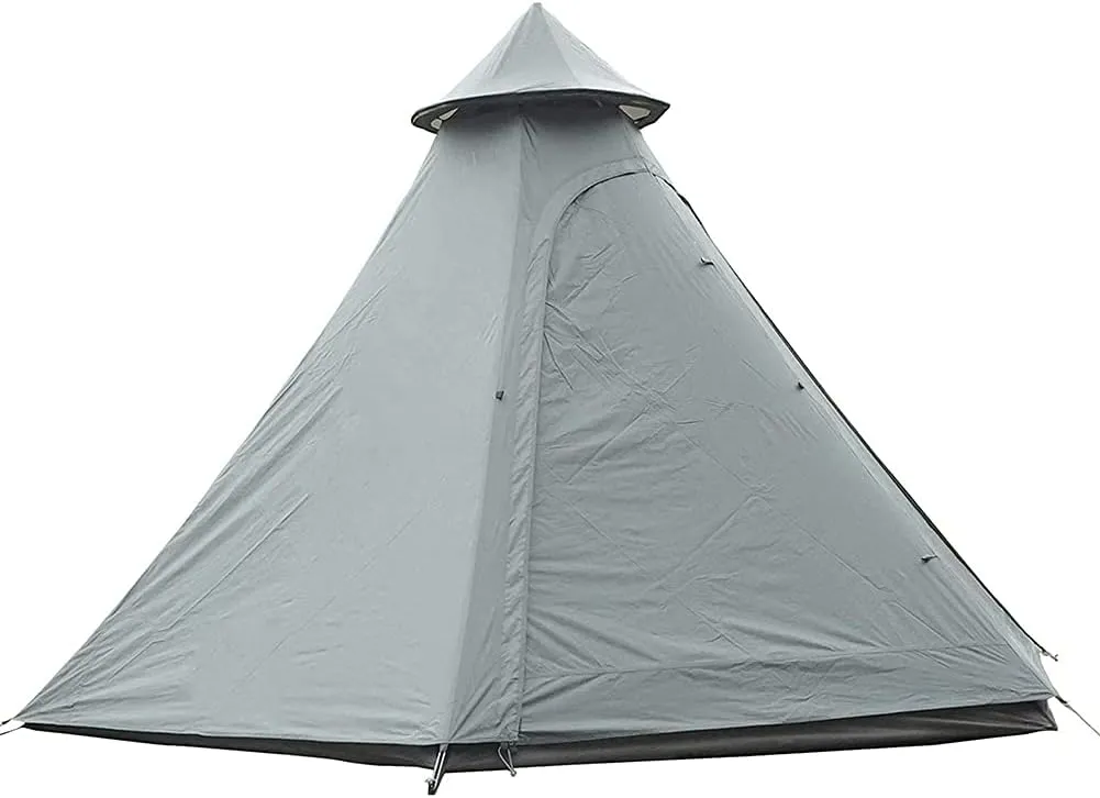 GeRRiT Dome Camping Tent Indian Teepee Tent 3-4 Person Double Layers Waterproof Anti-UV Windproof Tower Tent Outdoor Family Camping Tent