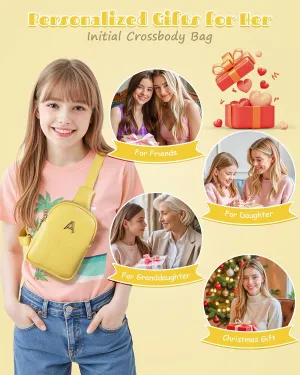 Gifts for 8 9 10 11 12 13 14 15 16 Year Old Girls, Initial Girls Crossbody Bag, Graduation Gifts for 5th 8th Grade, Birthday Gifts for Daughter Granddaughter, Tween Teen Girls Trendy Stuff