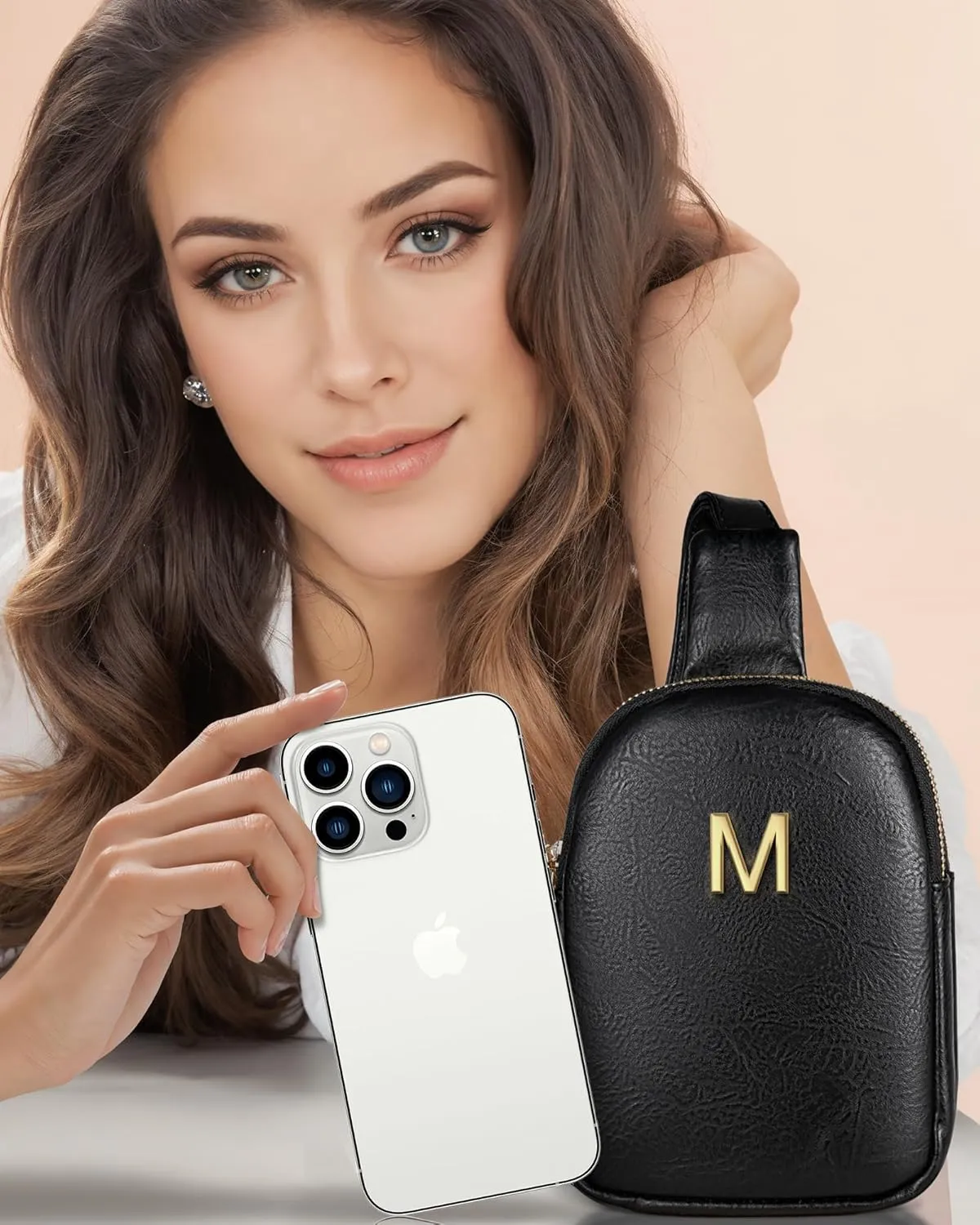 Gifts for Women Teen Girls, Monogram Mini Crossbody Bags for Women Girls, Personalized Graduation Teacher Gifts, Over The Shoulder Bags, Phone Purse for Daily Essentials, Sister Gifts