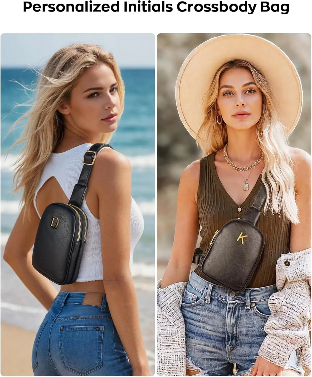 Gifts for Women Teen Girls, Monogram Mini Crossbody Bags for Women Girls, Personalized Graduation Teacher Gifts, Over The Shoulder Bags, Phone Purse for Daily Essentials, Sister Gifts