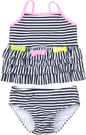 Girls' Bathing Beauty Striped Tankini, Sizes 2-7