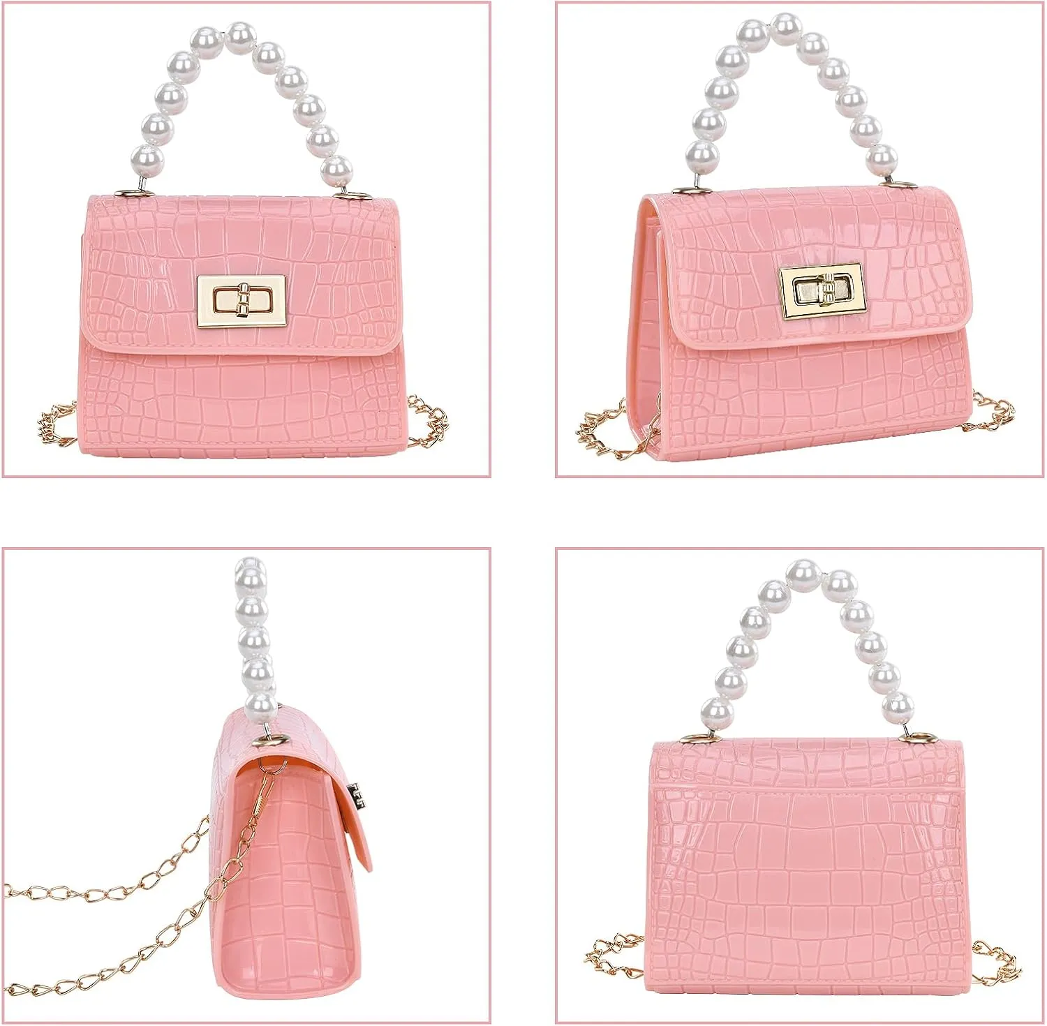 Girls Purse Little Girls Toddler Crossbody Purse Kids Shoulder Bag Princess Handbags with Sunglass