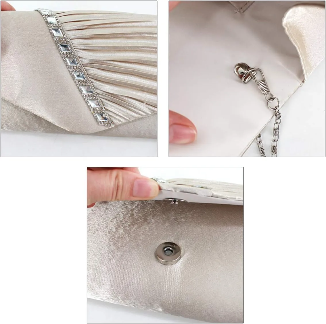 Goclothod Evening Clutch Handbag Women Fashion Crossbody Shoulder Bag Chain Purse