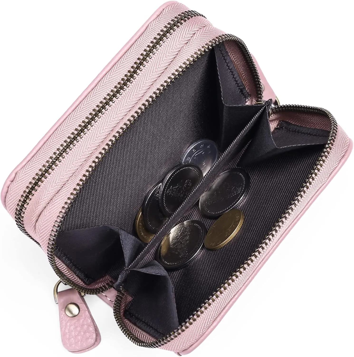 GOIACII Small Genuine Leather Wallet for Women, RFID Blocking Credit Card Holder Wallet