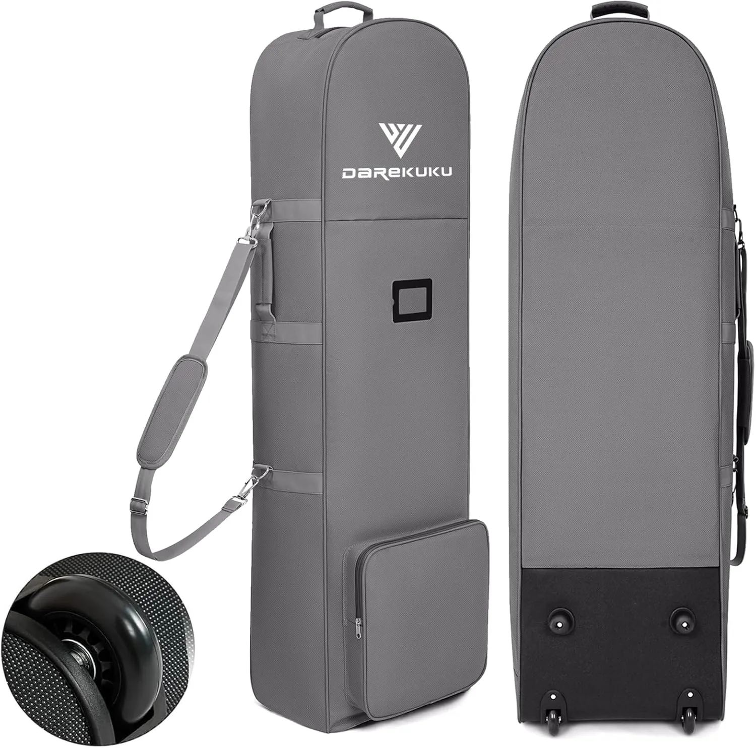 Golf Travel Bags for Airlines with Adjustable Support Rod and Detachable Shoulder Straps, Soft Foldable Golf Club Travel Covers, 900D Heavy Duty Oxford -Universal Size