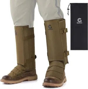 Gonex Snake Gaiters, Waterproof Snake Guards, Snake Bite Protection for Lower Legs, Snake Proof Gaiters Fit for Men & Women, Adjustable Size, Pack of 1
