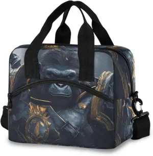 Gorilla Soldier Insulated Lunch Bag 19 Cans Large Capacity Cooler Lunch Box Crossbody with Adjustable Detachable Strap 11.4×7.1×9.5 in