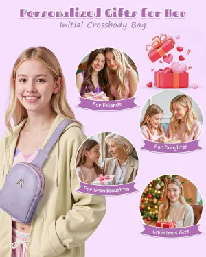 Graduation Gifts for Daughter Granddaughter, Personalized Crossbody Bags with Initial Letters, Teen Girl Gifts Trendy Stuff, Mini Lightweight Sling Purse, Gifts for Her, Gifts for Teen Girls