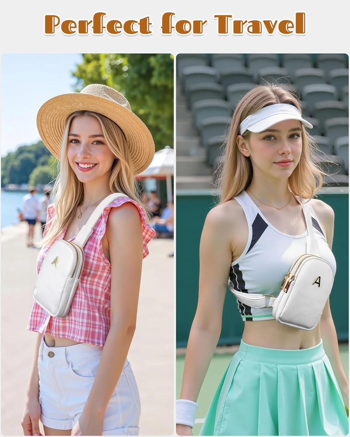 Graduation Gifts for Teen Girls Women, Cross Body Purse with Initials, Mini Lightweight Sling Purse for Girls, Teen Girl Gifts Trendy Stuff, Cute Trendy Travel Fanny Pack with Letter