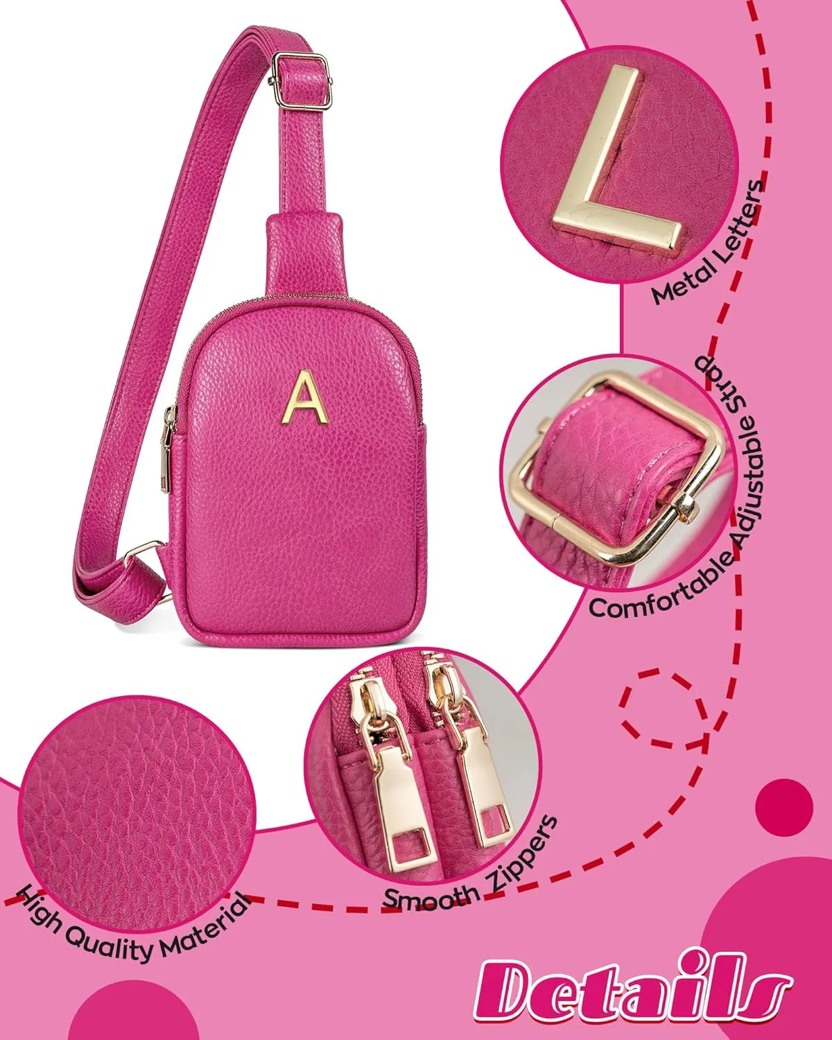 Graduation Gifts, Mini Crossbody Bags with Letter for Teen Girls Women, Cute Granddaughter Gifts, Over The Shoulder Bag, Lightweight Phone Purse for Daily Essentials, Tween Girls Trendy Stuff