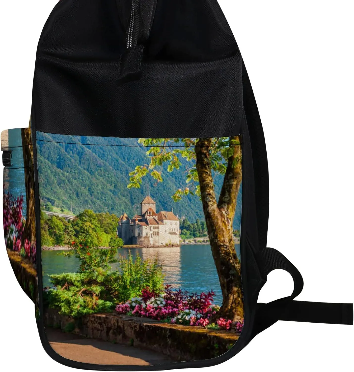 Green Chillon Chateau Diaper Bag Backpack, waterproof backpack Baby Nappy Changing Bags Laptop Backpack for Travel, Large Capacity, Durable and Stylish for Woman and Men.