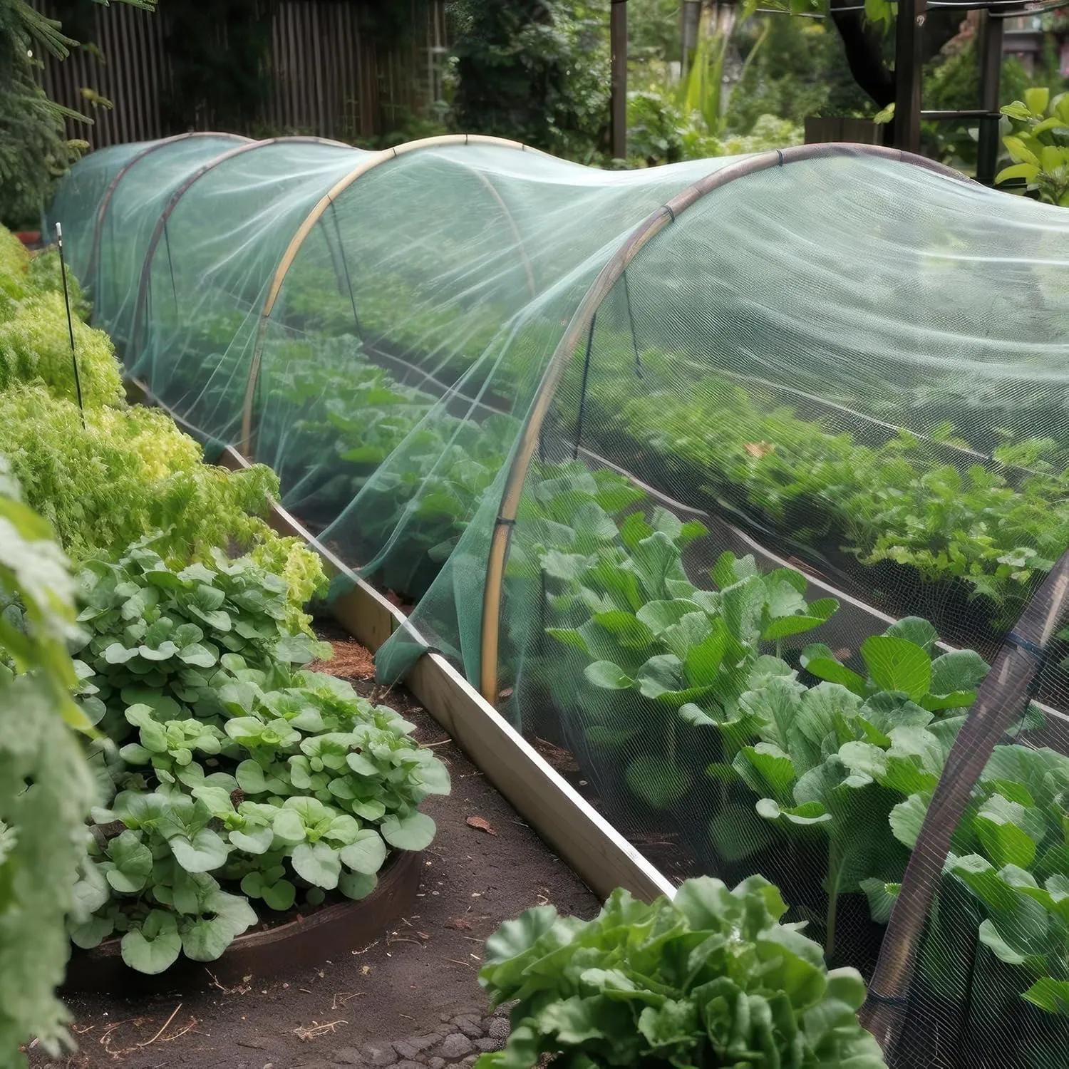 Green DIY Mosquito Net Fabric | 10x30 FT Netting | Insect Cover for Garden, Patio, Outdoor & Windows | Multiple Sizes in Black, White & Green | Raised Bed Screen Mesh Barrier