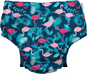 green sprouts Snap Reusable Absorbent Swimsuit Diaper, Light Pink Pinstripe, 24 Month