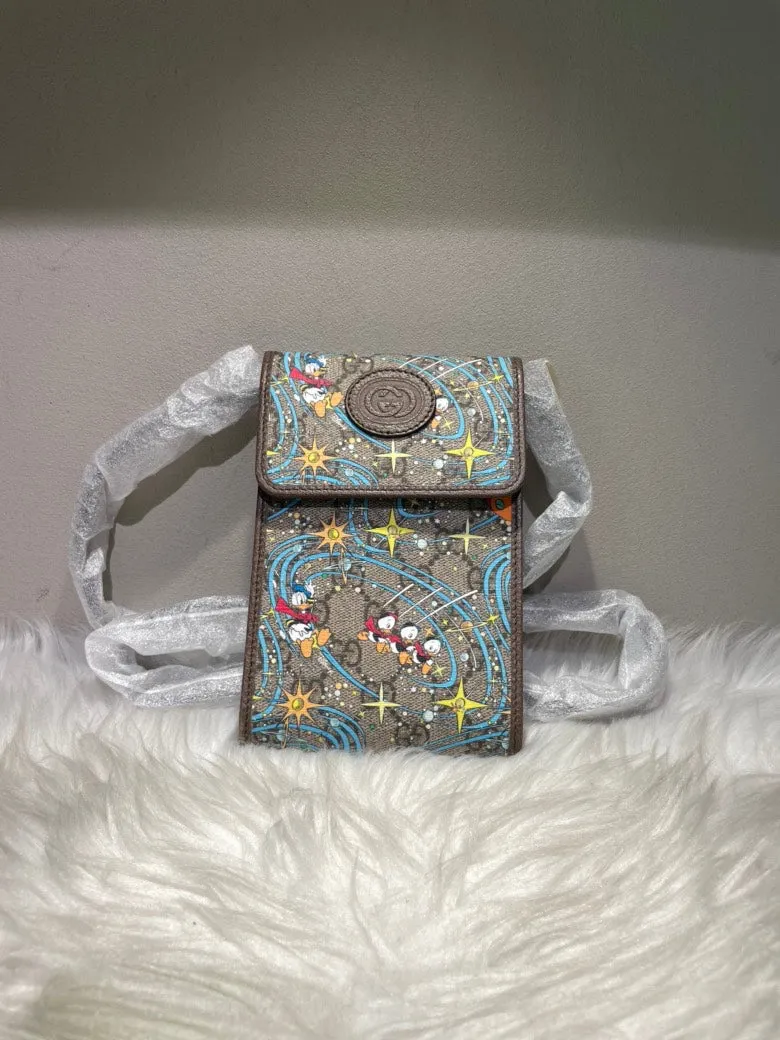 Gucci Disney GG Supreme Brown Crossbody Bag