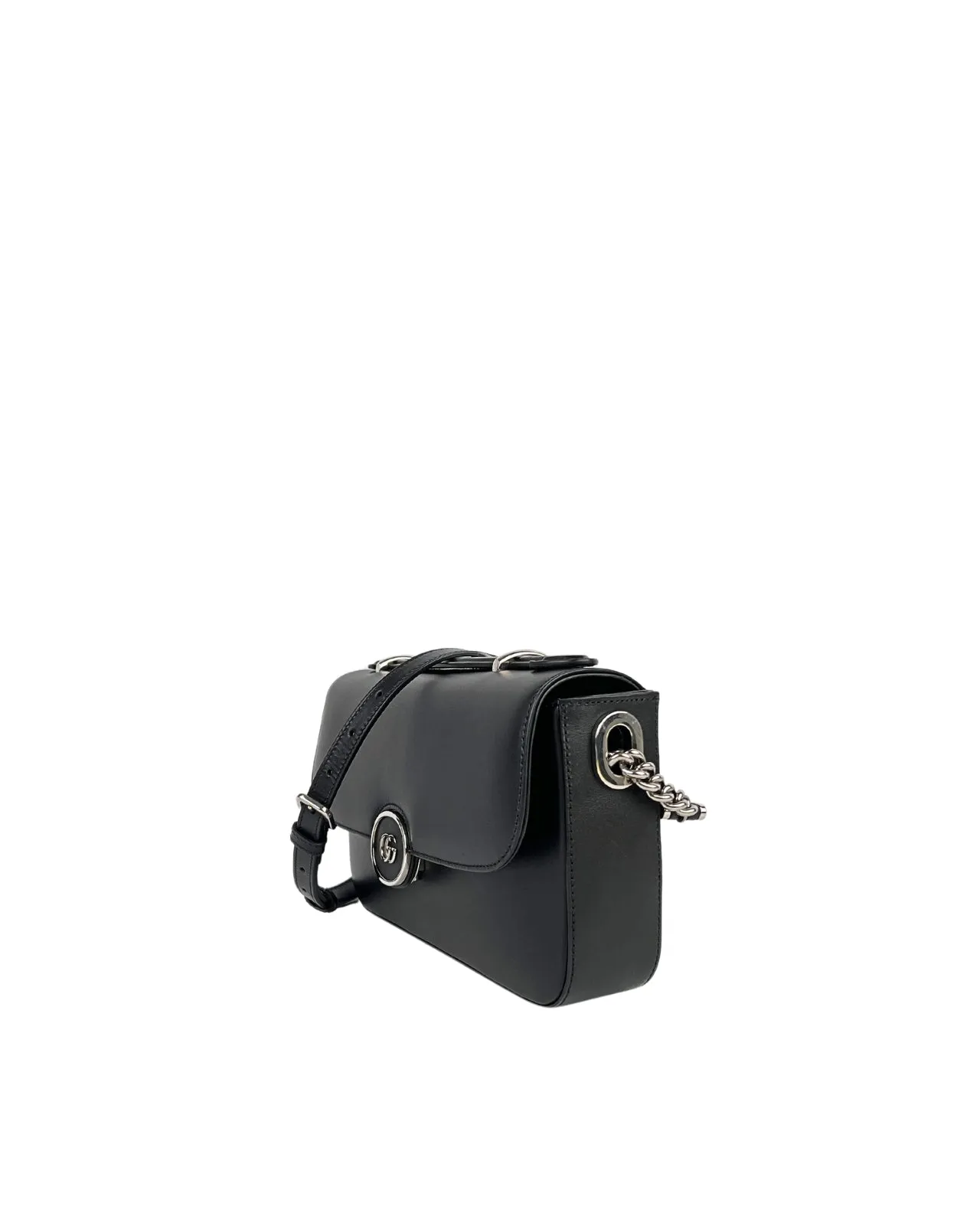 Gucci Petite GG Mini Shoulder Bag Black PHW