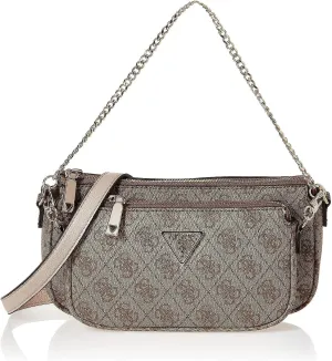 GUESS Noelle Double Pouch Crossbody, Latte Logo