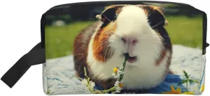 Guinea Pig Print Large Capacity Cosmetic Organizer for Women and Men Portable Travel Makeup Pouch