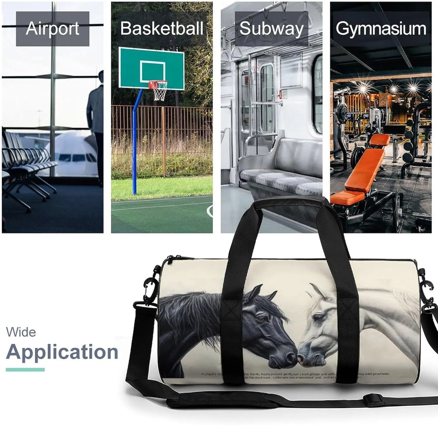 Gym Bag for Men Women Lightweight Sports Duffle Bag with Multiple Compartments Cylindrical Gym Bag for Fitness Travel And Outdoor Activities Ater Resistant Yoga Bag Training Bag Confrontation