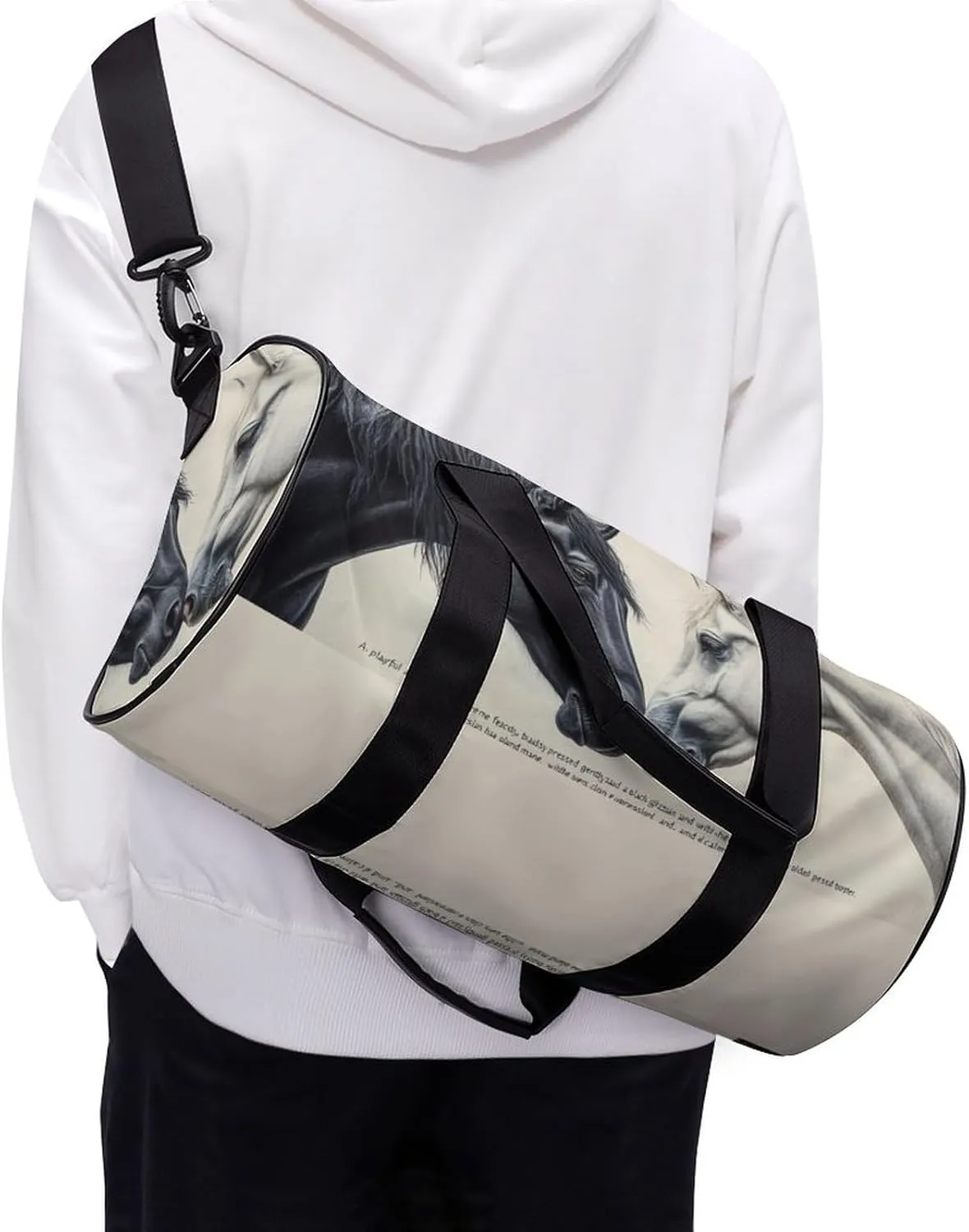 Gym Bag for Men Women Lightweight Sports Duffle Bag with Multiple Compartments Cylindrical Gym Bag for Fitness Travel And Outdoor Activities Ater Resistant Yoga Bag Training Bag Confrontation