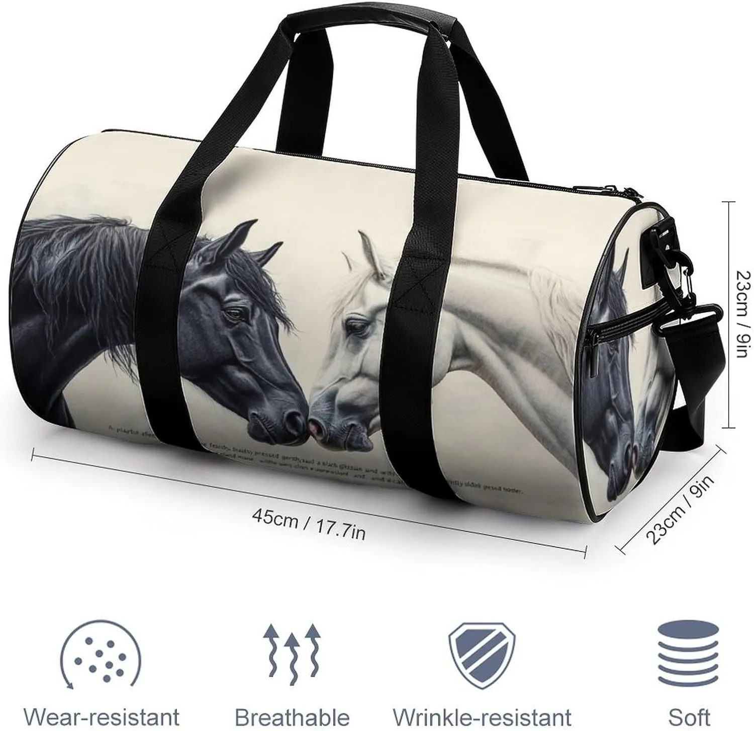 Gym Bag for Men Women Lightweight Sports Duffle Bag with Multiple Compartments Cylindrical Gym Bag for Fitness Travel And Outdoor Activities Ater Resistant Yoga Bag Training Bag Confrontation