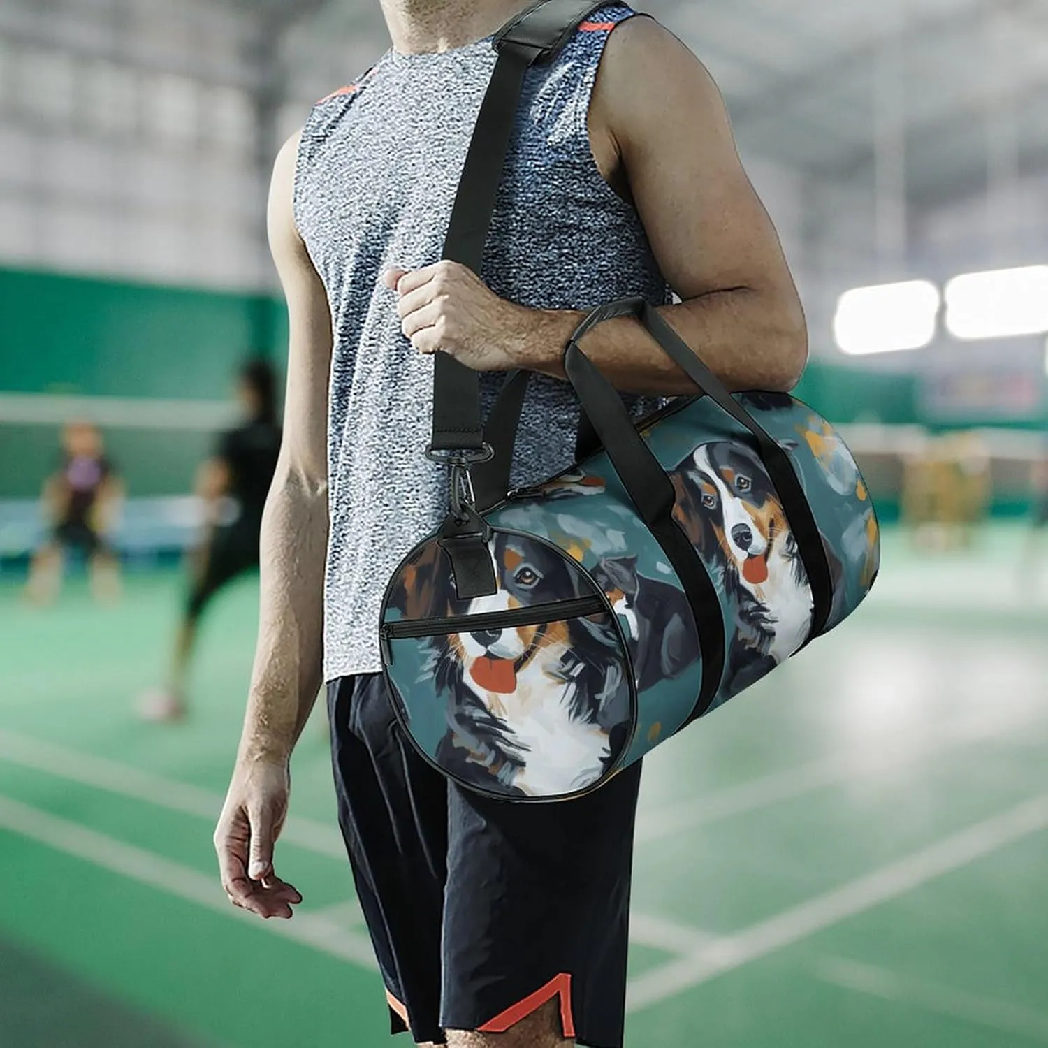 Gym Bags for Men Women Dog Duffle Bag Travel Overnight Bag with Shoe Compartment Tote Bags