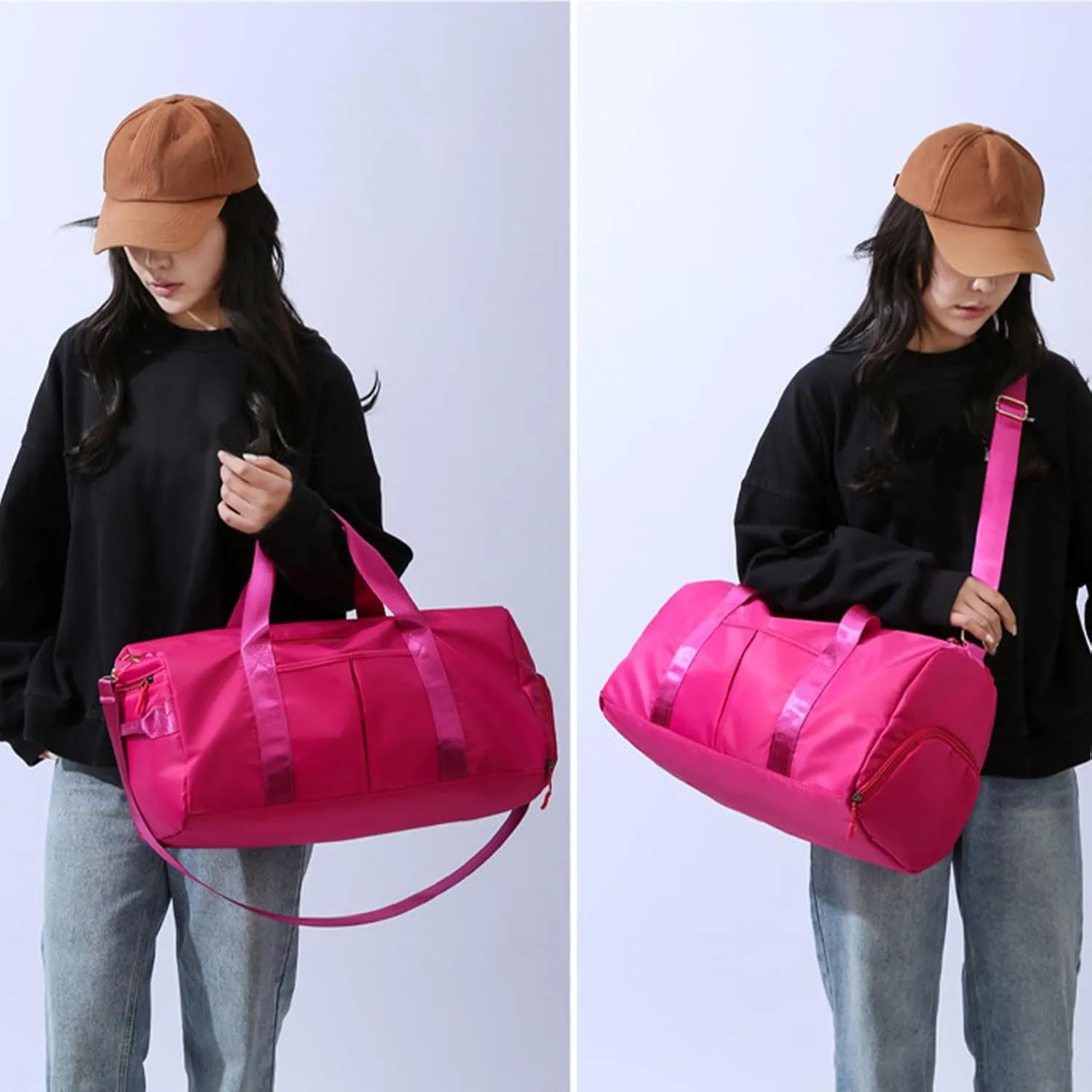 Gym Shoulder Bag - Oxford Cloth Large Capacity Gym Bags - Wear-Resistant Shoulder Bag, Portable Tote Bag with Shoulder Strap for Yoga