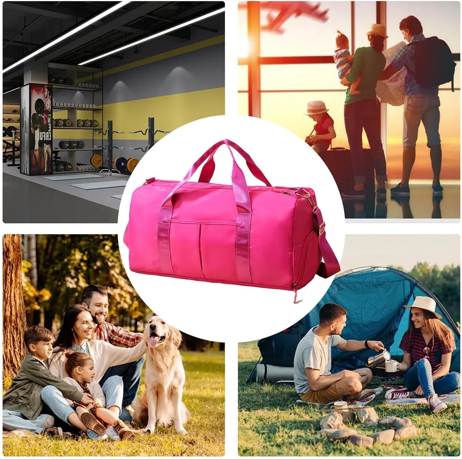 Gym Shoulder Bag - Oxford Cloth Large Capacity Gym Bags - Wear-Resistant Shoulder Bag, Portable Tote Bag with Shoulder Strap for Yoga