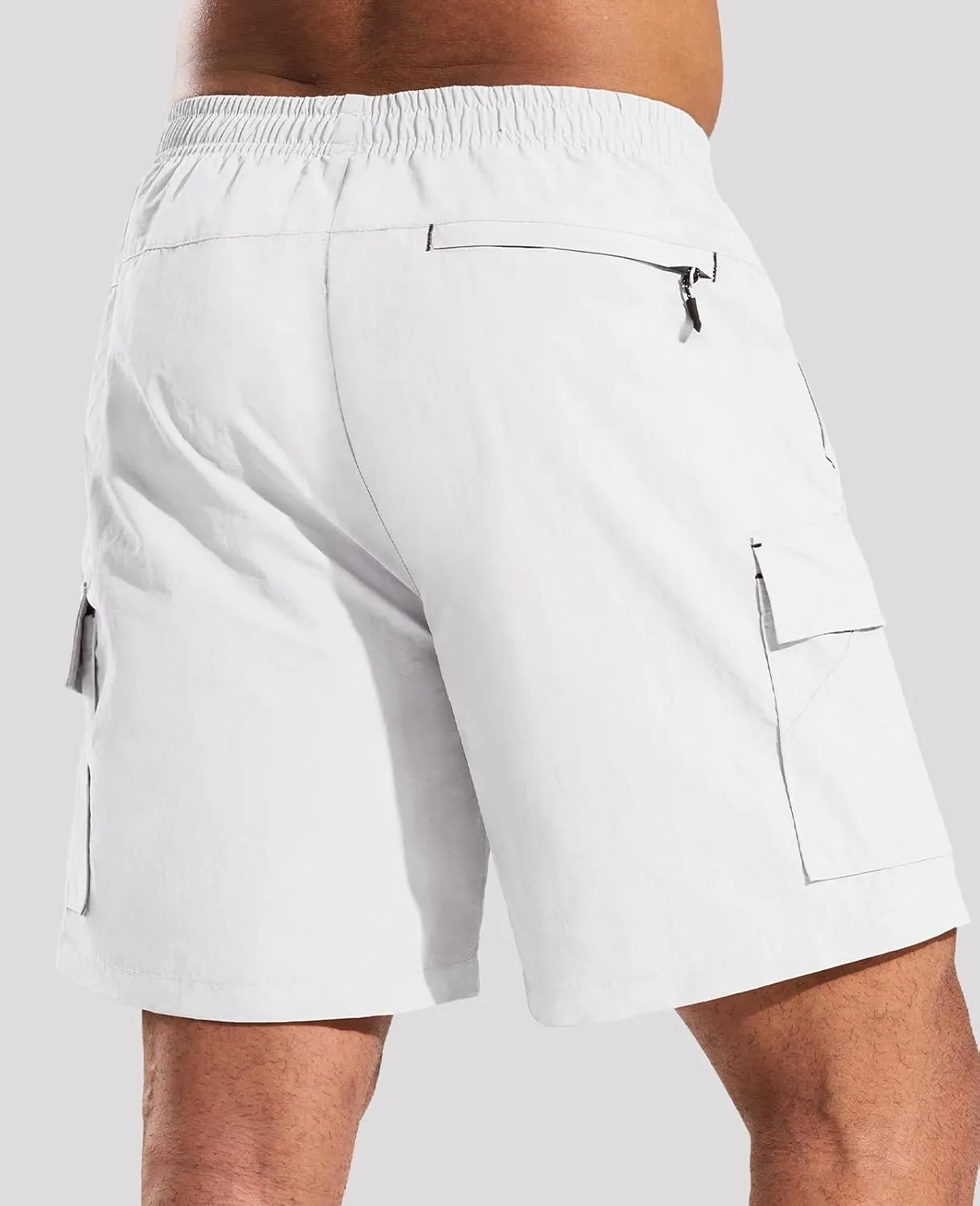 Haimont Men's Hiking Cargo Shorts 7 Inch with Zipper Pockets Quick Dry Lightweight Outdoor Camping Travel, Water Resistant