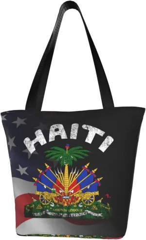 Haiti Coat Of Arms Haiti Fashion Shoulder Bag Large Capacity For Man Or Woman
