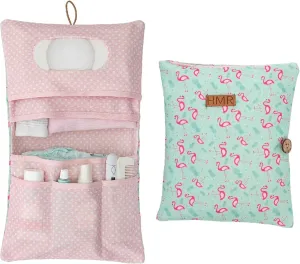 HAMUR Baby Diaper Bag Organizer – Travel-Friendly, Compact & Foldable | Stroller Pouch for Newborn Essentials – Must-Have for Boys & Girls (Flamingo)