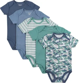 Hanes Baby and Toddler Ultimate Flexy Short Sleeve Bodysuit (5 Pack)