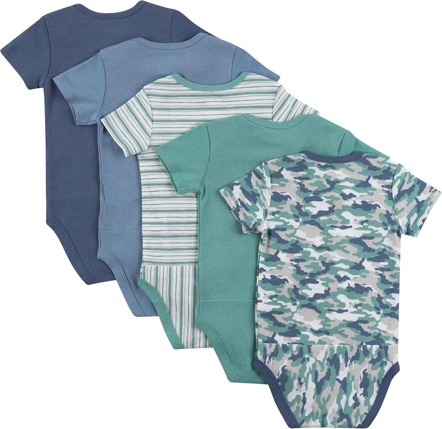 Hanes Baby and Toddler Ultimate Flexy Short Sleeve Bodysuit (5 Pack)